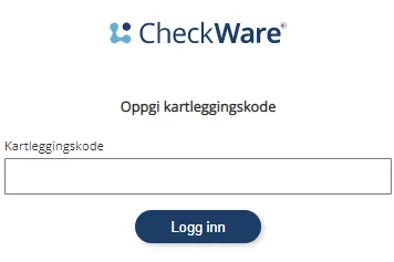 Innlogging til Checkware med kartleggingskode