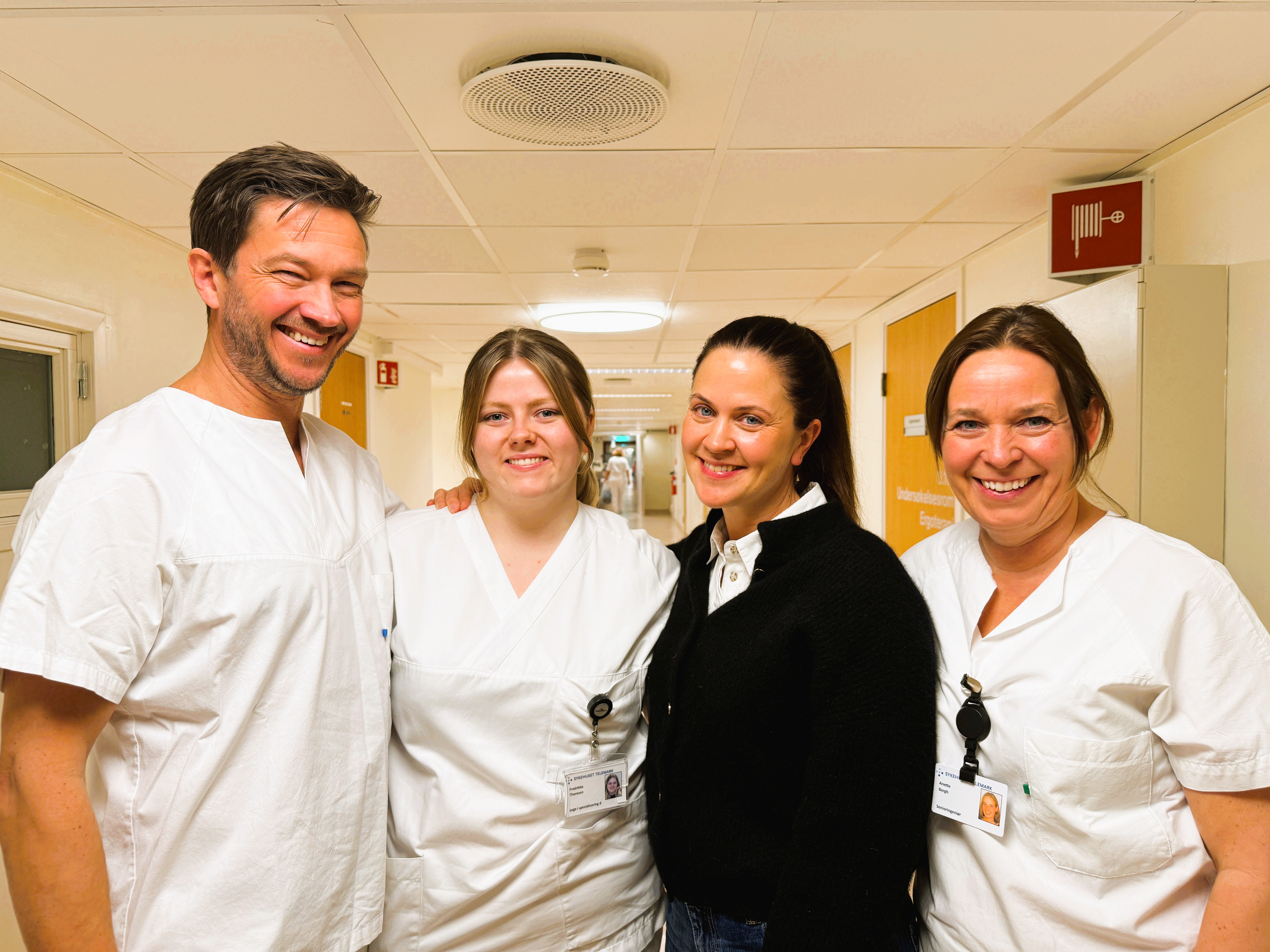 Hans Ivar Hanevik, Fredrikke Thoresen, Randi Åsarmoen Lunde og Anette Bergh er en del av forskningsgruppen på Fertilitetsavdelingen Sør i Porsgrunn.