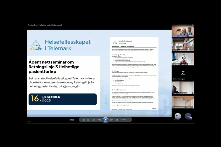 Skjermbilde av arrangement i Teams