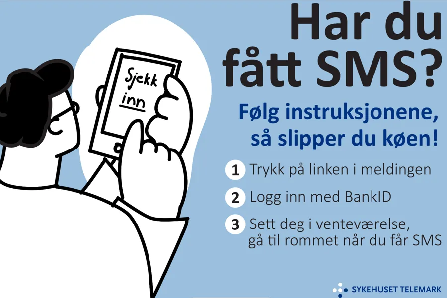 Illustrasjon av digital innsjekking og betaling