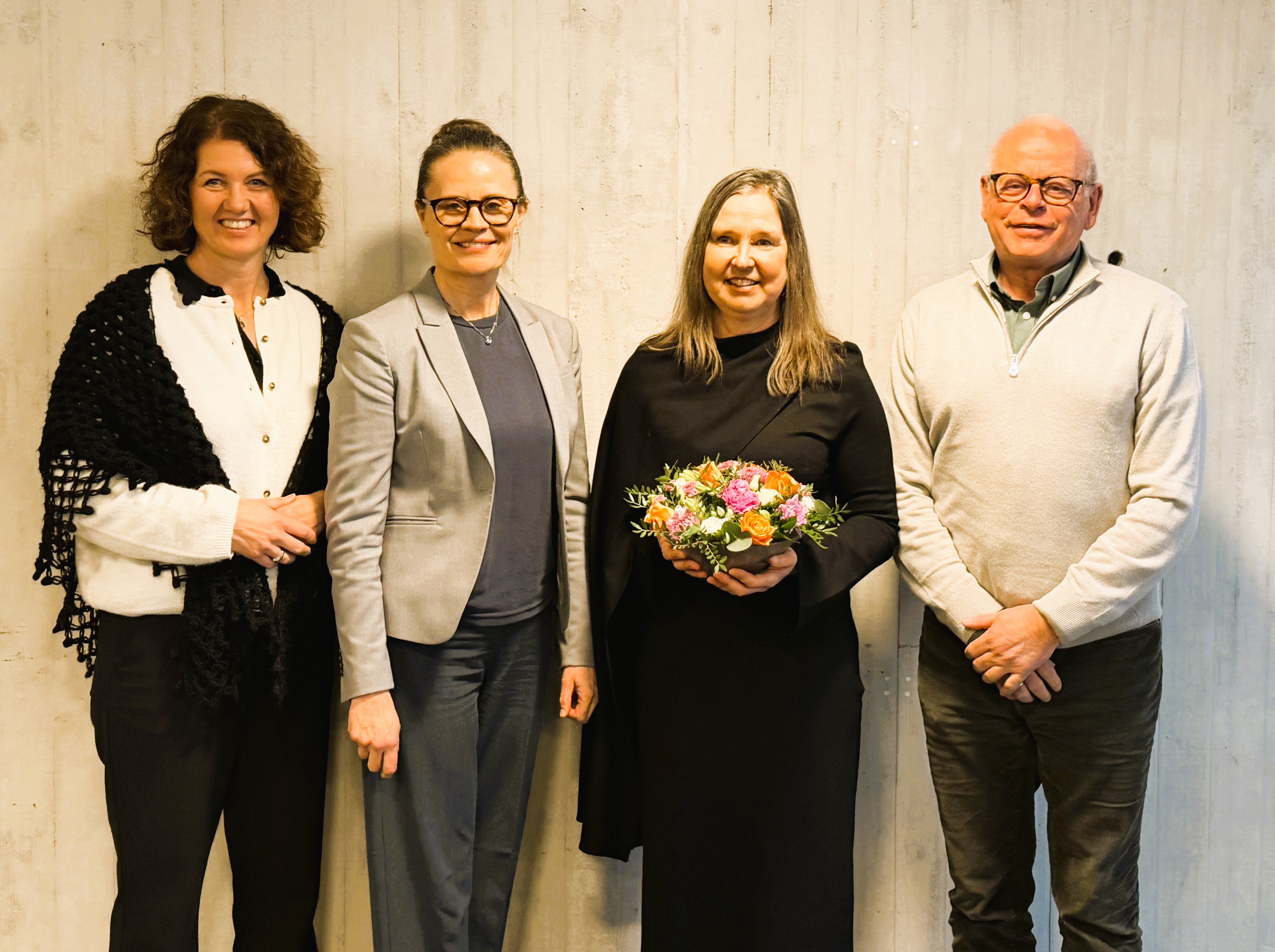 Hege Kersten, Anne Kristin Møller Fell, Marjut Anneli Sarjomaa og Yngvar Tveten.