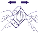 EMLA-plaster steg 2 illustrasjon for påføring