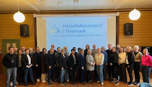 Gruppebilde under SSU-samling i Helsefellesskapet i Telemark