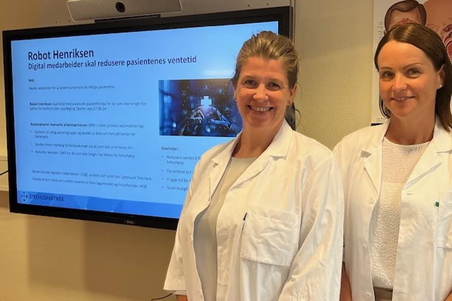 Prosjektleder Maren Røed samen med  Lena Kjørsvik, avdelingsleder for Kontortjenester.