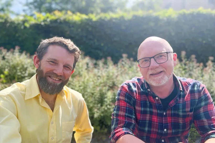 Torstein Borch Skolseg fra Porsgrunn kommune og Lars Erik Eide Johansen fra Sykehuset Telemark.