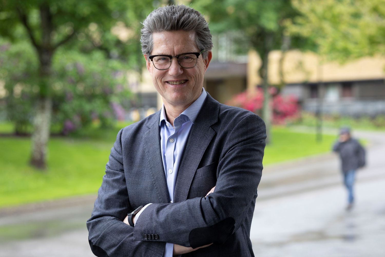 Geir Olav Ryntveit utenfor sykehuset