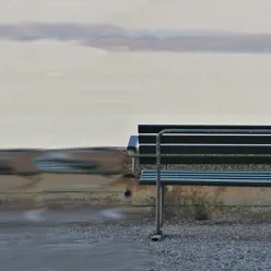 Et par som sitter på en benk