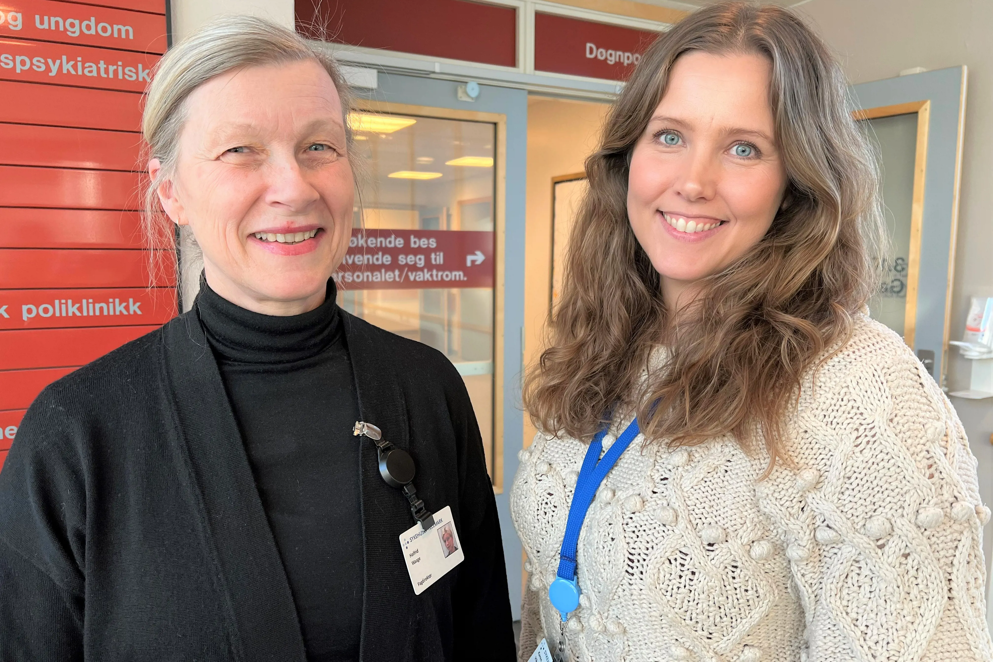 Bilde av Halfrid Waage og Karen Vik ved Sykehuset Telemark