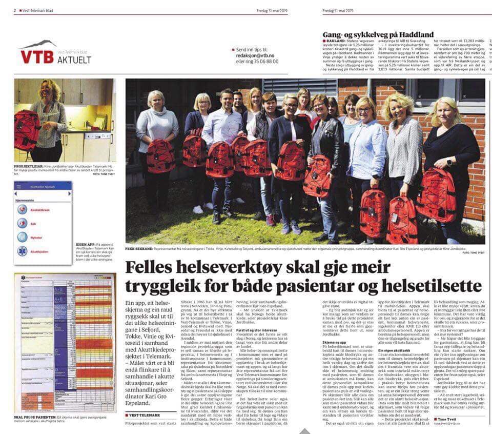 oppslag i Vest-telemark blad