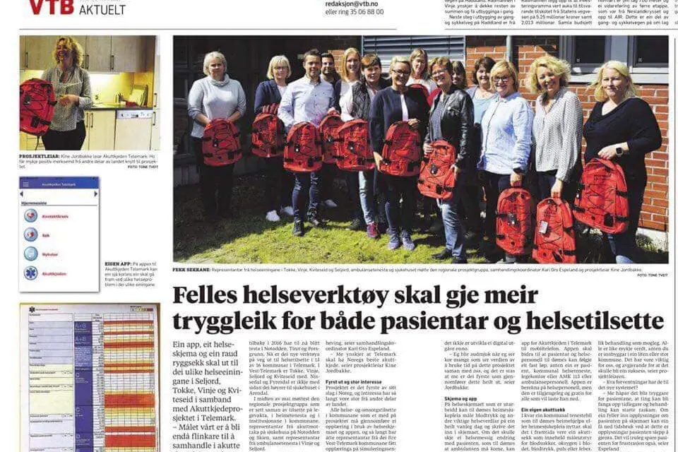 oppslag i Vest-telemark blad