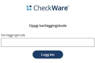 Innlogging til Checkware med kartleggingskode