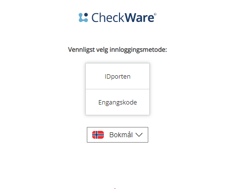 Innlogging til Checkware