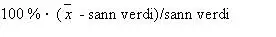 Formel-uttrykk for relativ bias