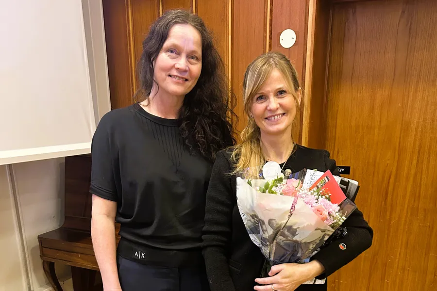 Anette S. Solvi sammen med veileder professor Idun Rødseth