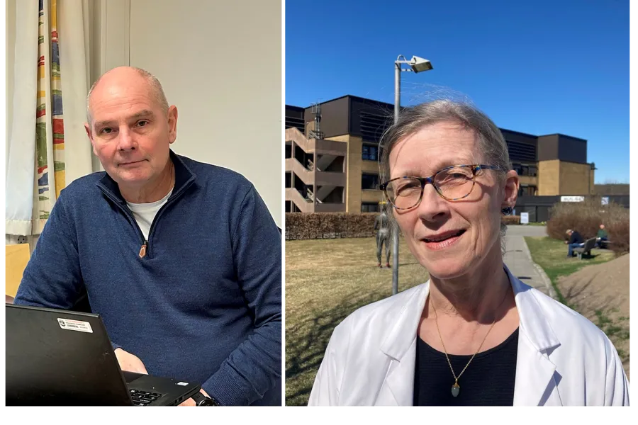 Alv Dag Brandal, kommunalsjef for helse- og omsorgstjenester i Kragerø kommune og Halfrid Waage, fagdirektør ved Sykehuset Telemark