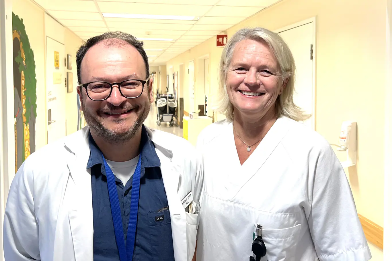 Klinikksjef Ansgar Berg og avdelingsleder Jorunn Halsen