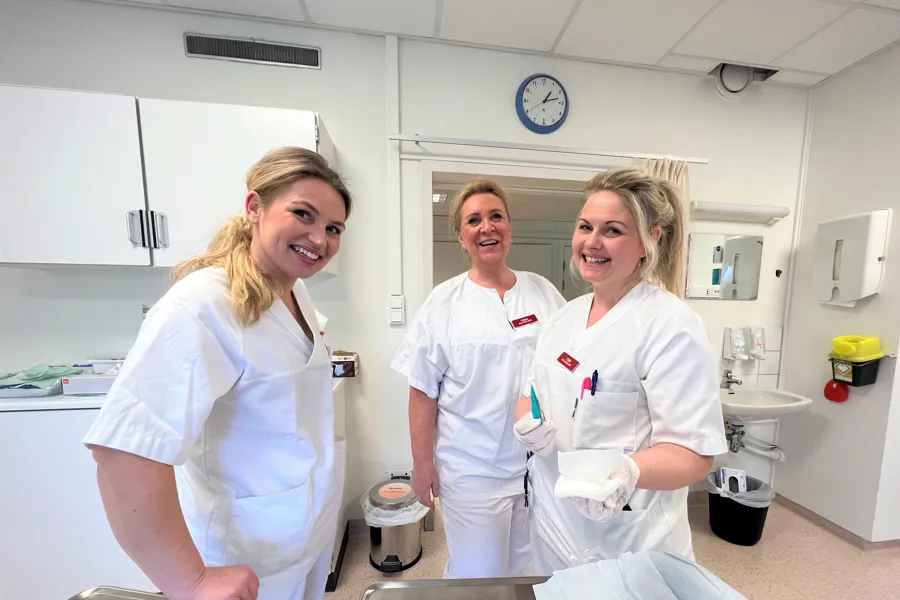 Ansatte ved poliklinikken i Porsgrunn