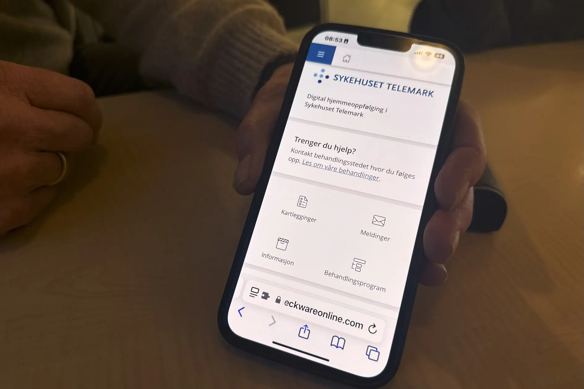 En mobil med behovsstyrt hjemmebehandling